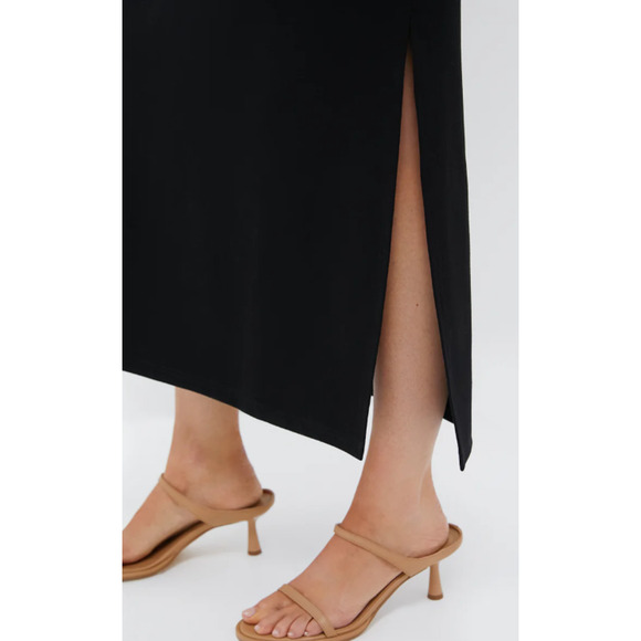 Tuckernuck Pomander Place Black Flutter Sleeve Miko Maxi Dress Size S - Picture 4 of 12